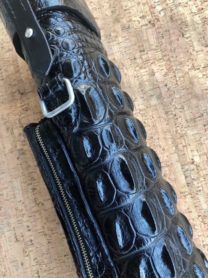 Crocodile Black Custom Cue Cases