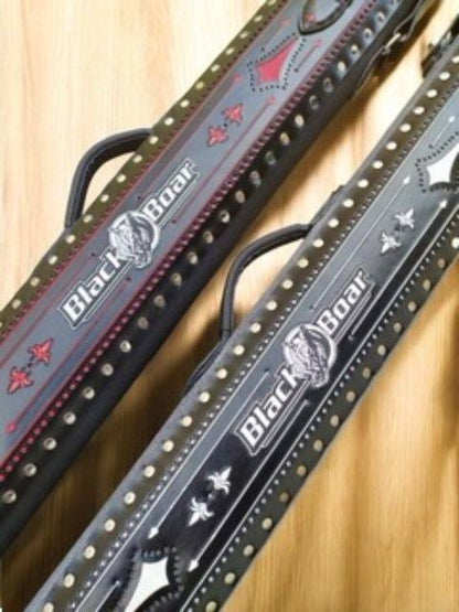 Brogue I Signature leather handtooled cue case with handcolored details and express shipping