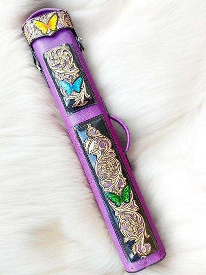 Buffalo Signature Leather Cue Case handcrafted and handcolored with worldwide express shipping