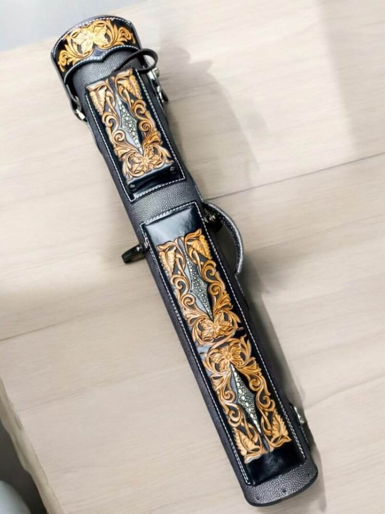 Buffalo Single Tone Leather Cue Case