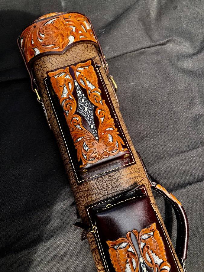 Buffalo Single Tone Leather Cue Case