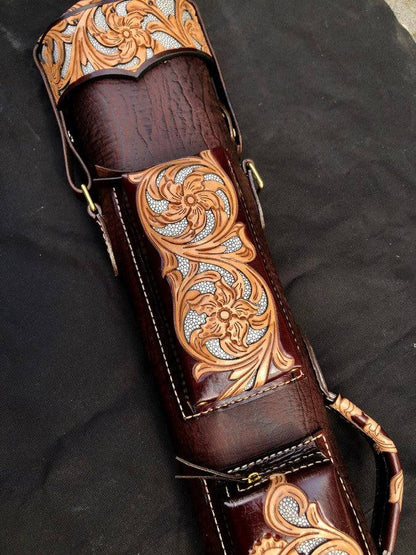 Buffalo Single Tone Leather Cue Case