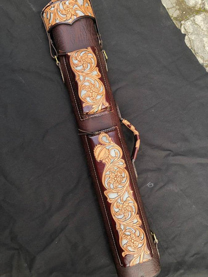 Buffalo Single Tone Leather Cue Case