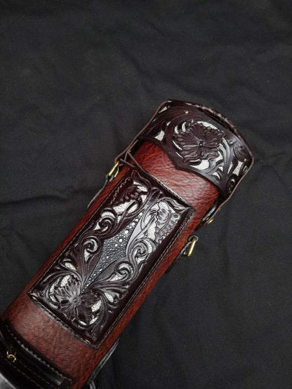 Buffalo Single Tone Leather Cue Case