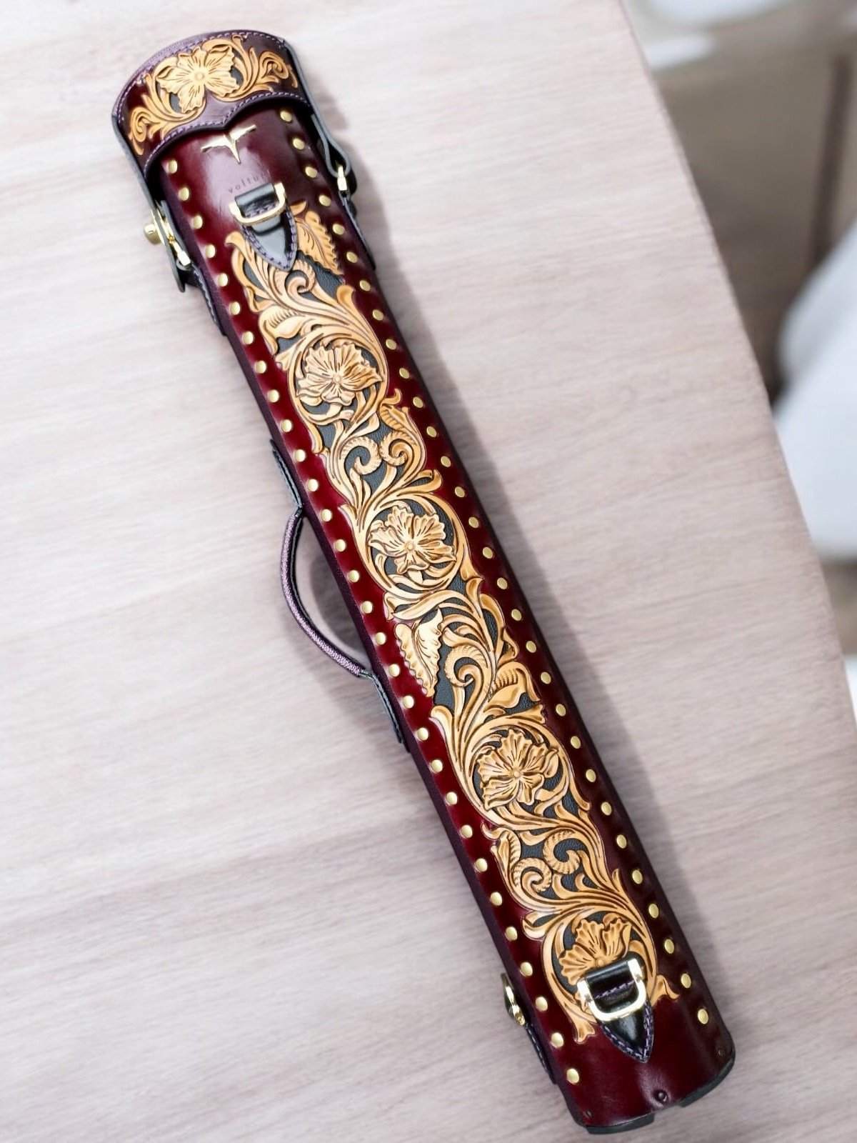 Buffalo Single Tone Leather Cue Case