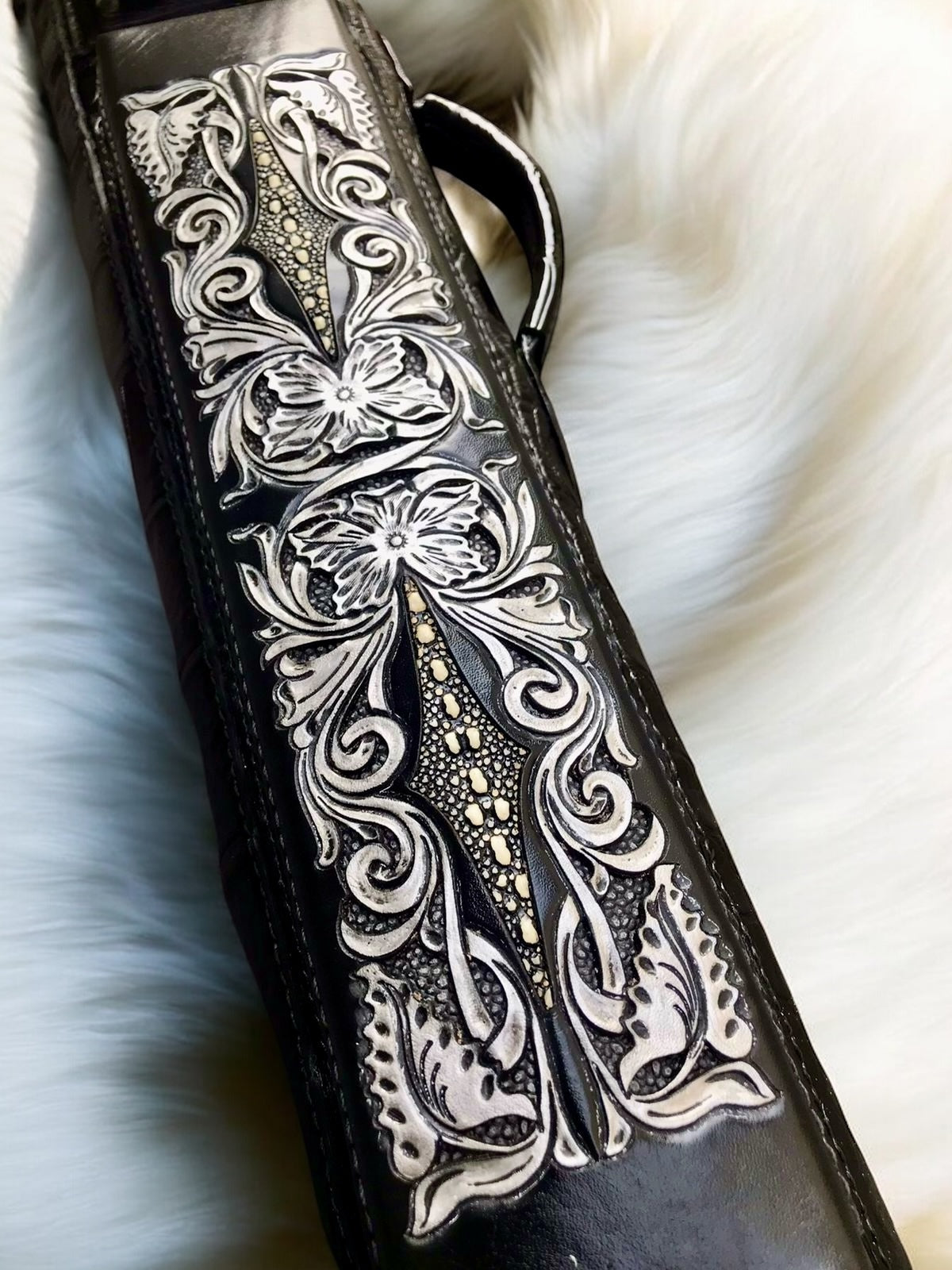 Crocodile Black Custom Cue Cases