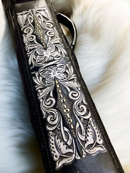 Crocodile Black Custom Cue Cases