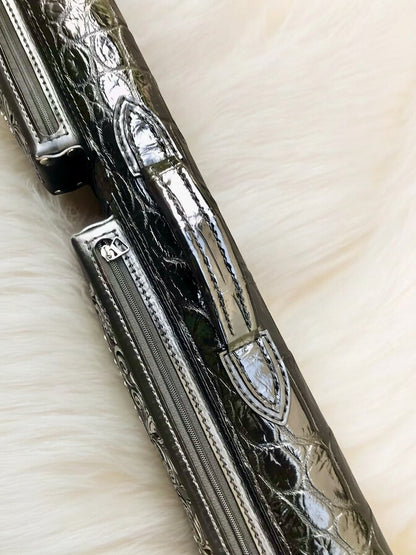 Crocodile Black Custom Cue Cases