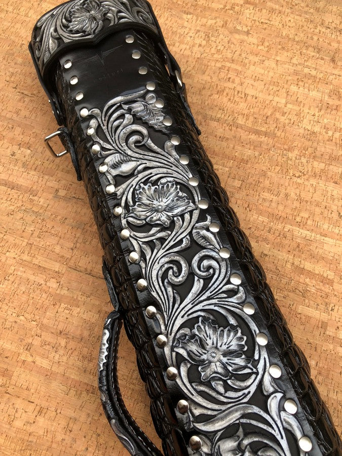 Crocodile Black Custom Cue Cases