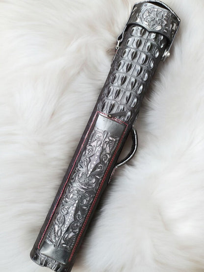 Crocodile Black Custom Cue Cases