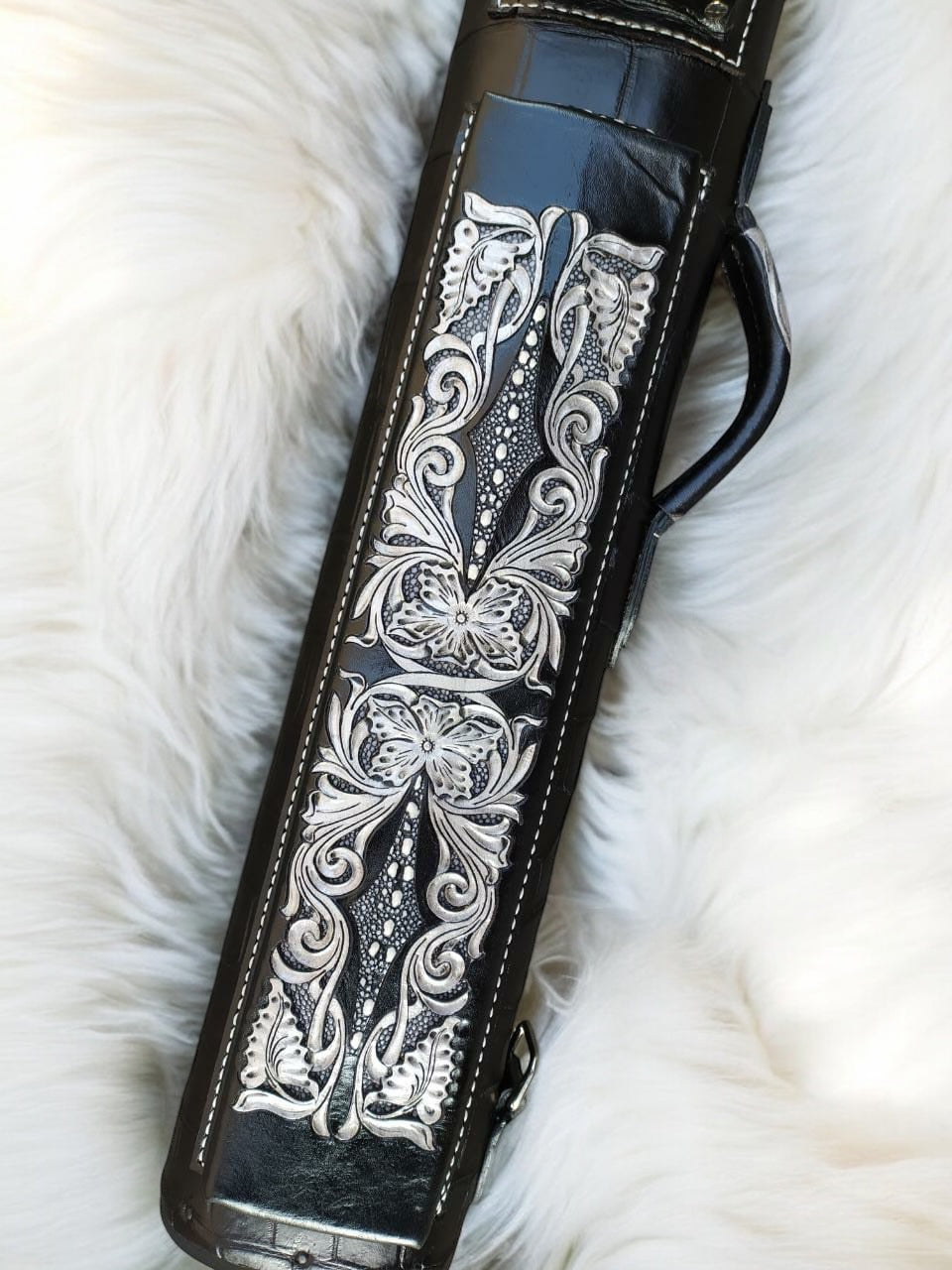 Crocodile Black Custom Cue Cases