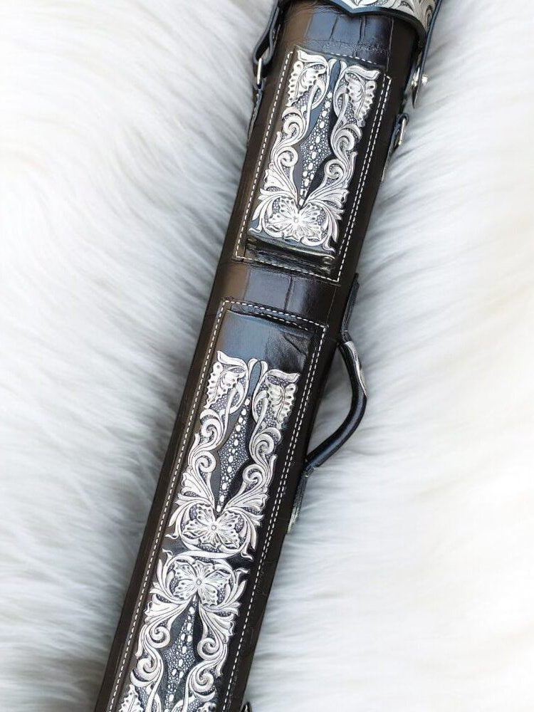 Crocodile Black Custom Cue Cases