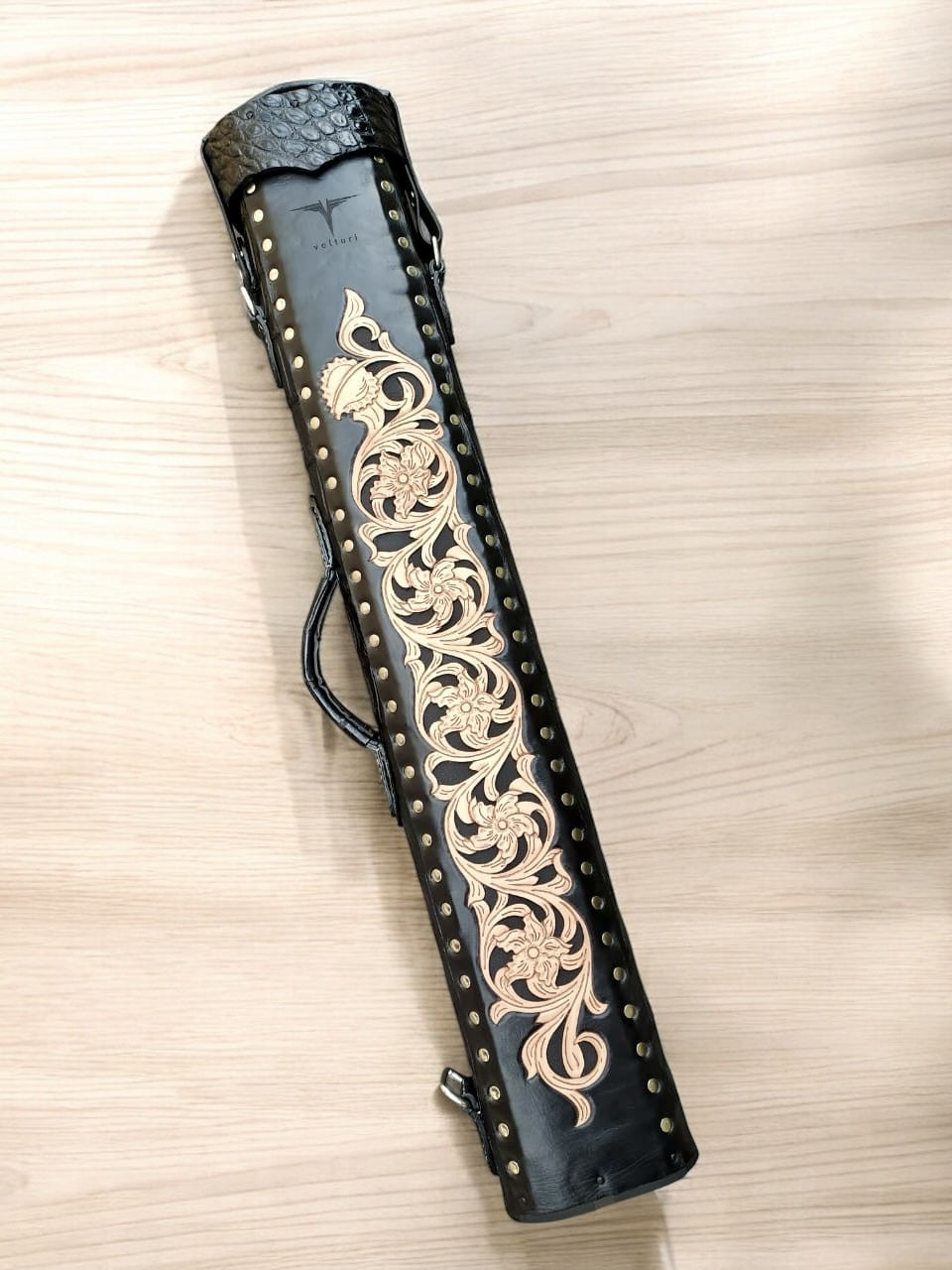 Crocodile Black Custom Cue Cases