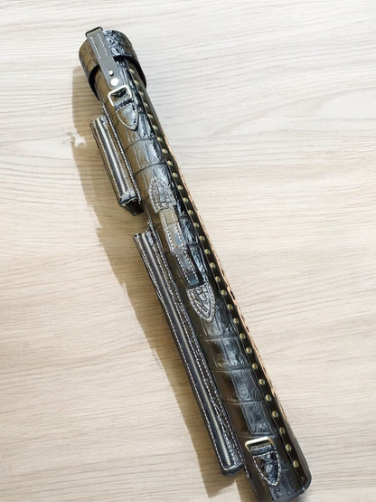 Crocodile Black Custom Cue Cases
