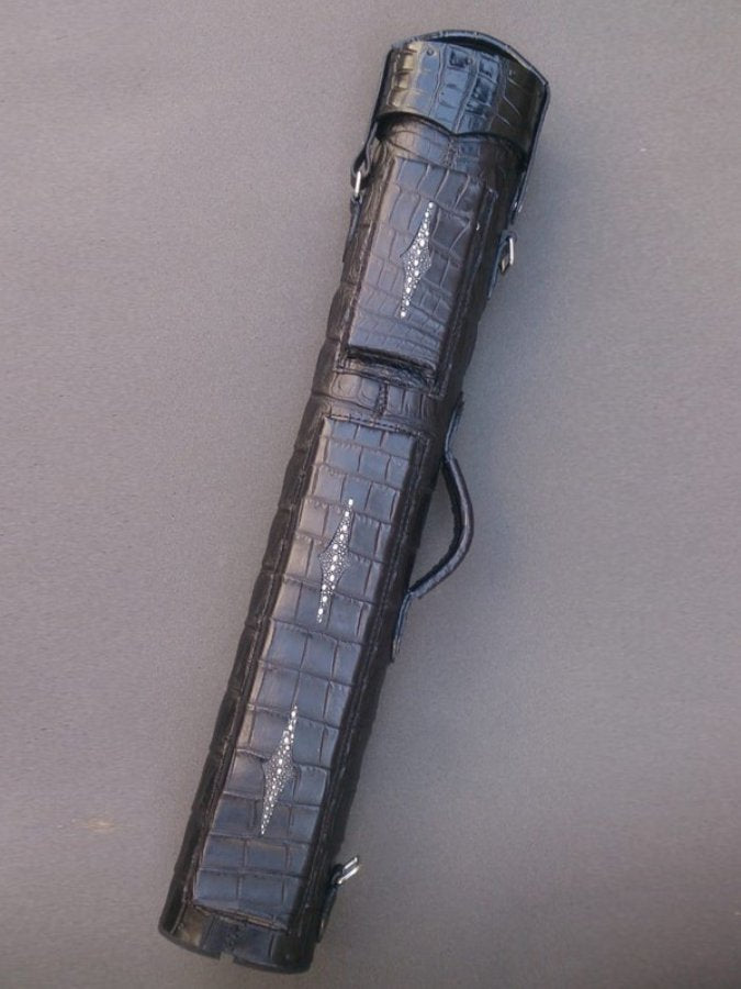 Crocodile Black Custom Cue Cases