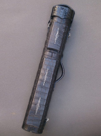 Crocodile Black Custom Cue Cases