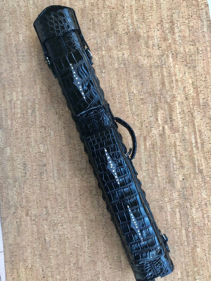 Crocodile Black Custom Cue Cases