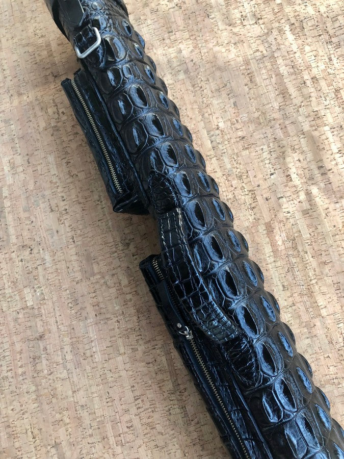Crocodile Black Custom Cue Cases