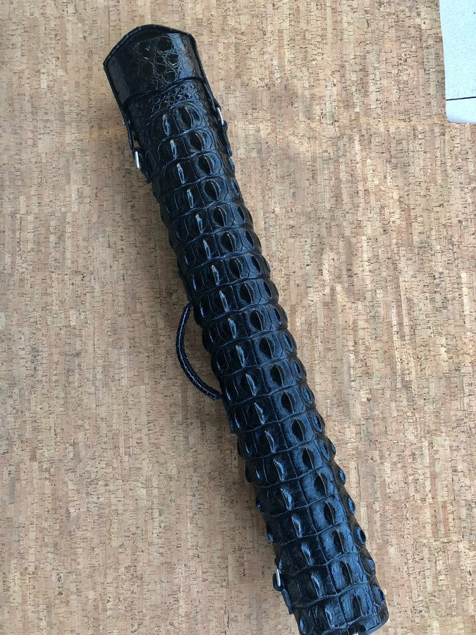 Crocodile Black Custom Cue Cases
