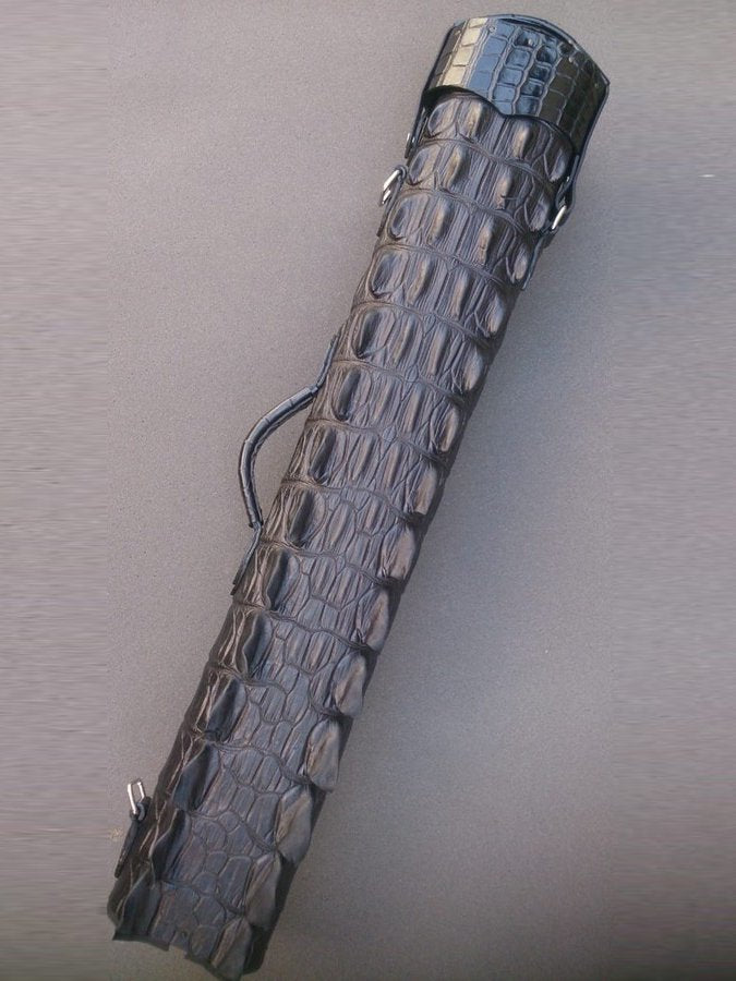 Crocodile Black Custom Cue Cases