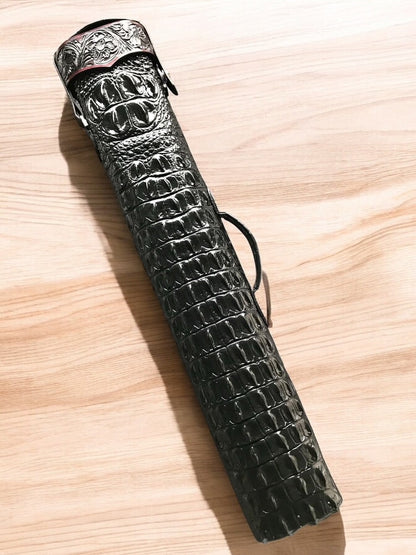 Crocodile Black Custom Cue Cases