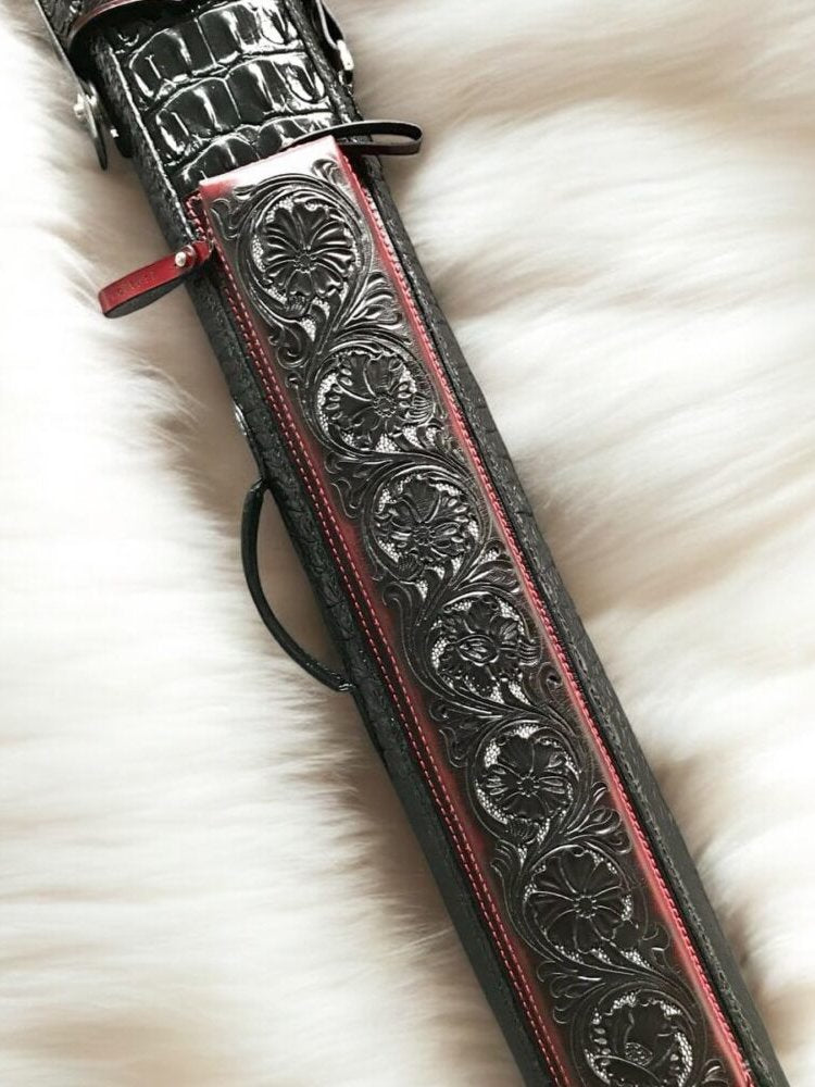 Crocodile Black Custom Cue Cases