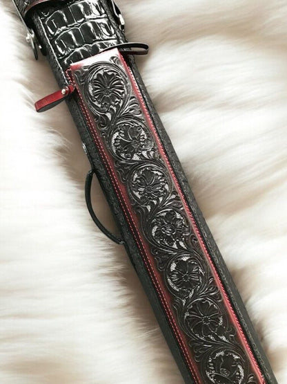 Crocodile Black Custom Cue Cases