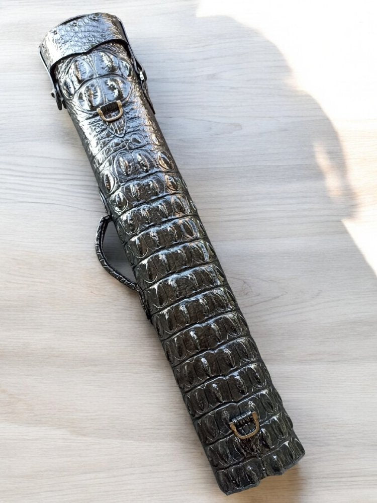 Crocodile Black Custom Cue Cases