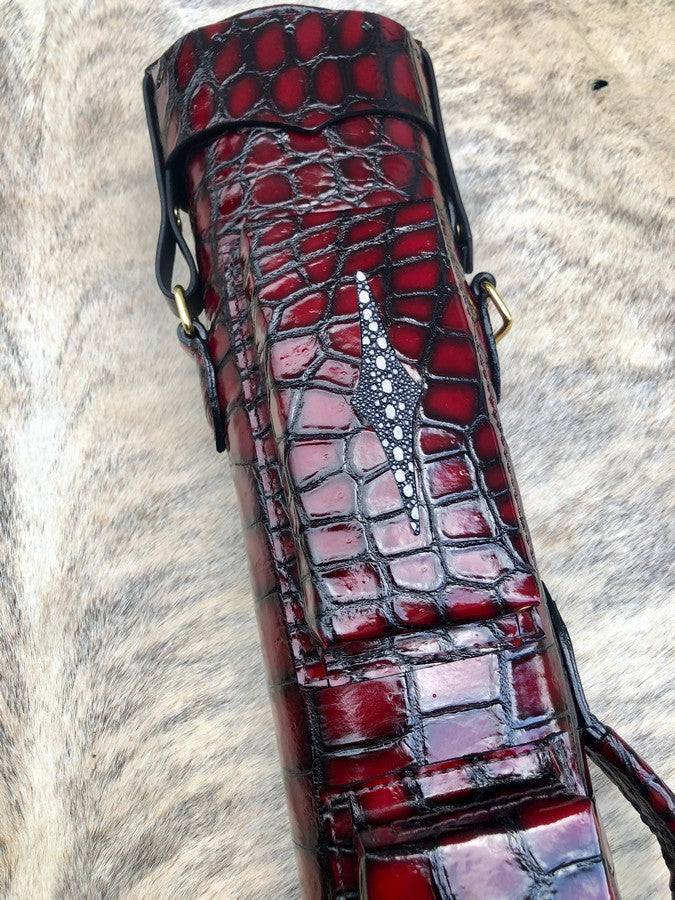 Crocodile Colored Custom Cue Cases