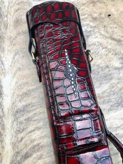 Crocodile Colored Custom Cue Cases
