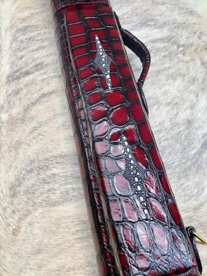Crocodile Colored Custom Cue Cases