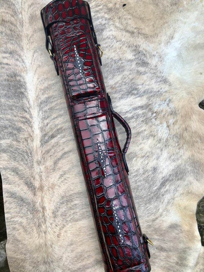 Crocodile Colored Custom Cue Cases