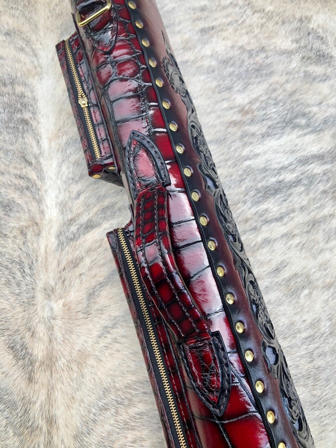 Crocodile Colored Custom Cue Cases