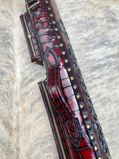Crocodile Colored Custom Cue Cases