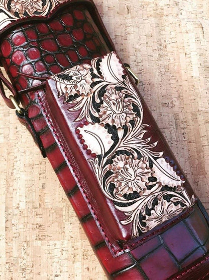 Crocodile Colored Custom Cue Cases