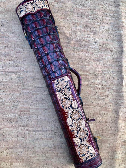 Crocodile Colored Custom Cue Cases