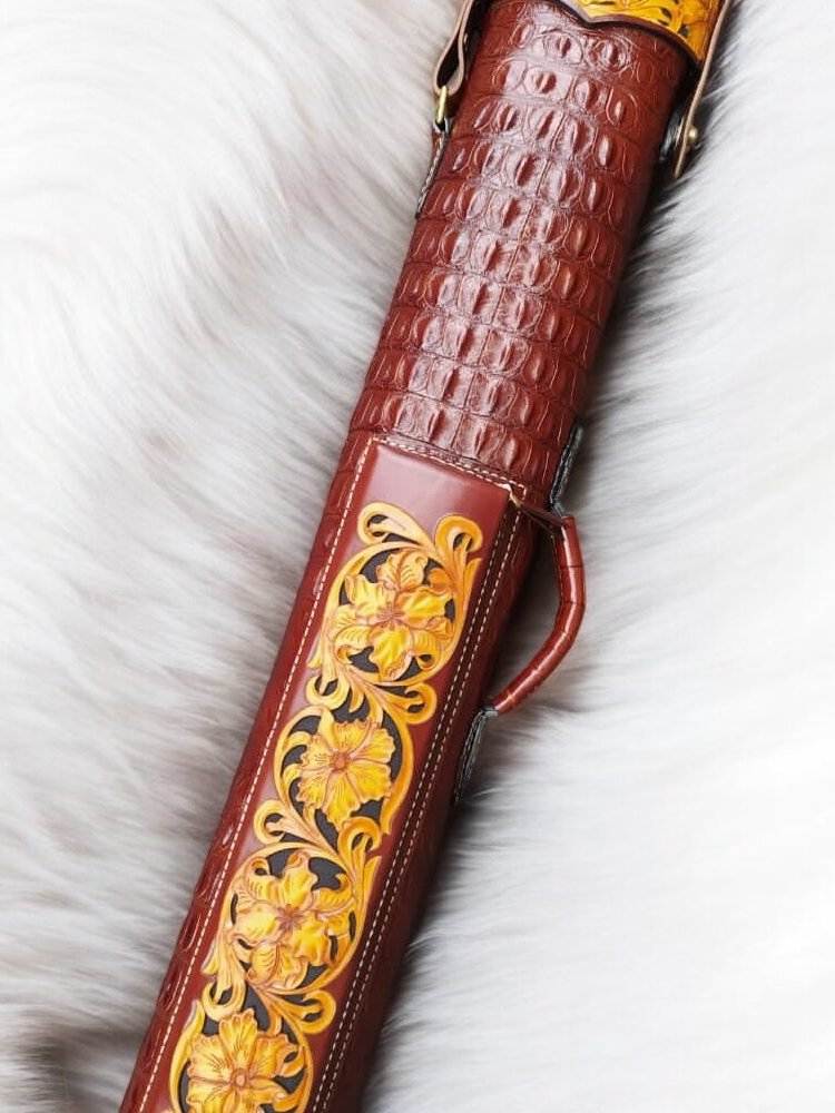 Crocodile Colored Custom Cue Cases