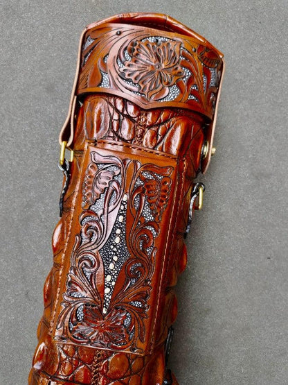 Crocodile Colored Custom Cue Cases