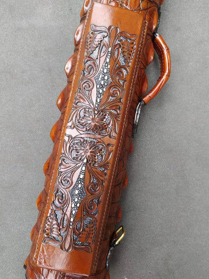 Crocodile Colored Custom Cue Cases