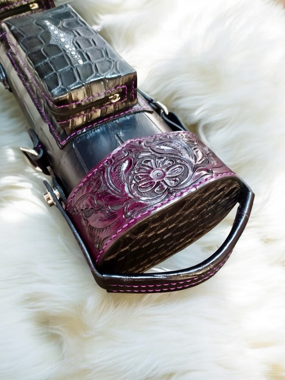 Crocodile Colored Custom Cue Cases