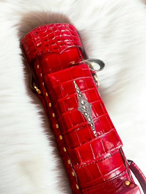 Crocodile Colored Custom Cue Cases