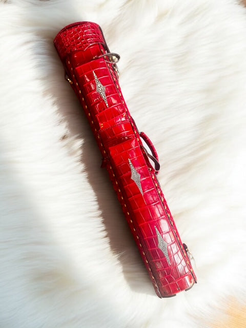 Crocodile Colored Custom Cue Cases