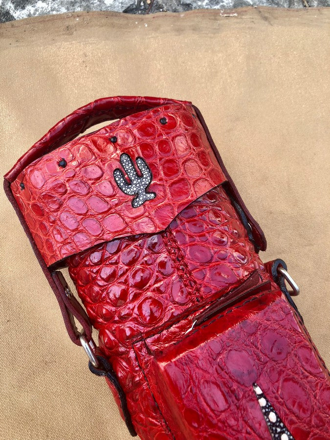 Crocodile Colored Custom Cue Cases