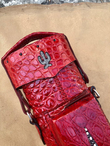 Crocodile Colored Custom Cue Cases