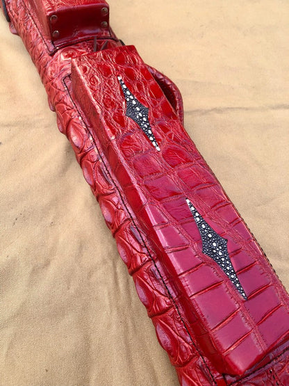 Crocodile Colored Custom Cue Cases