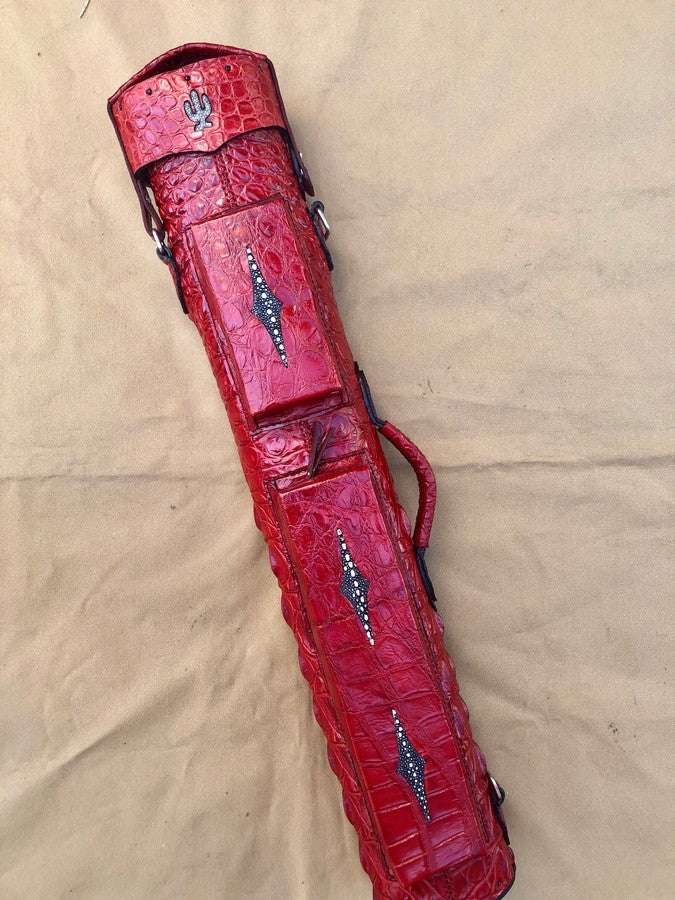 Crocodile Colored Custom Cue Cases