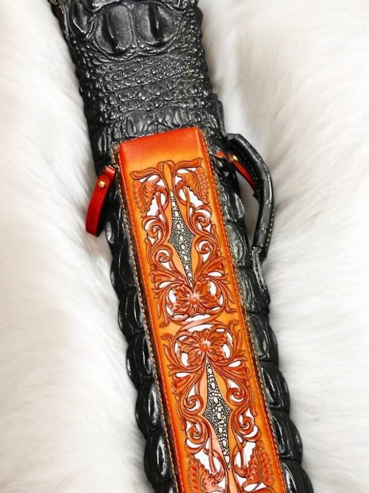 Crocodile Dual Tone Custom Cue Cases