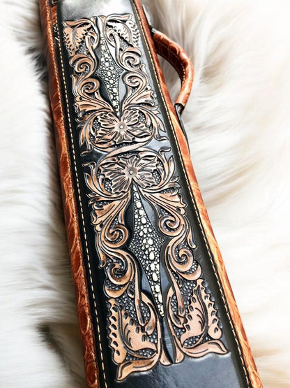 Crocodile Dual Tone Custom Cue Cases