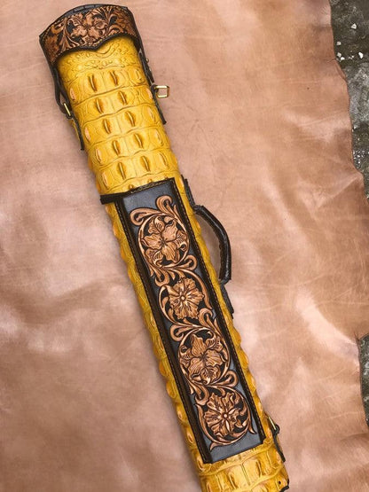 Crocodile Dual Tone Custom Cue Cases
