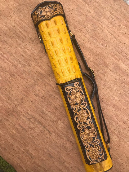 Crocodile Dual Tone Custom Cue Cases